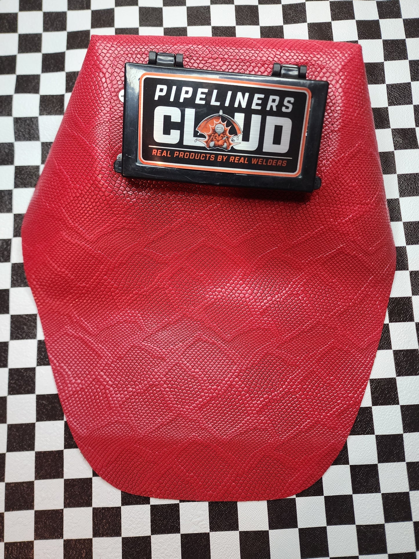 EMBOSSED RED ANACONDA LEATHER